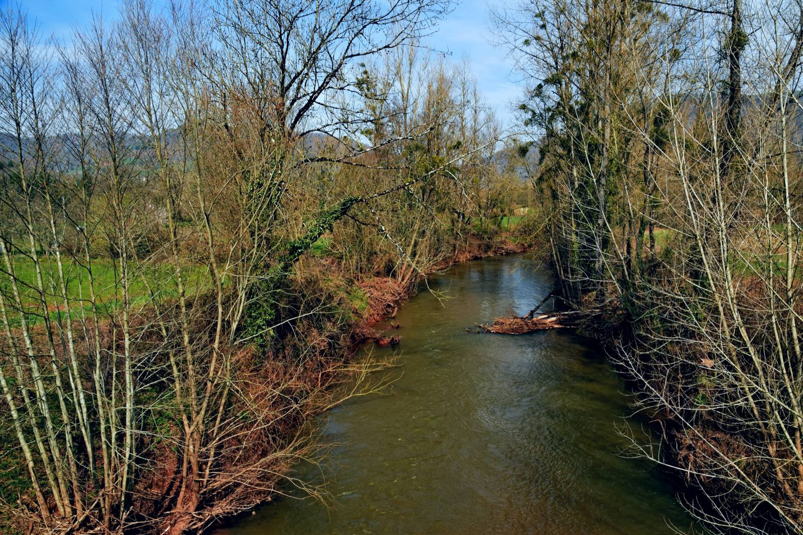The Dourdou river in Saint-Cyprien-sur-Dourdou, Aveyron