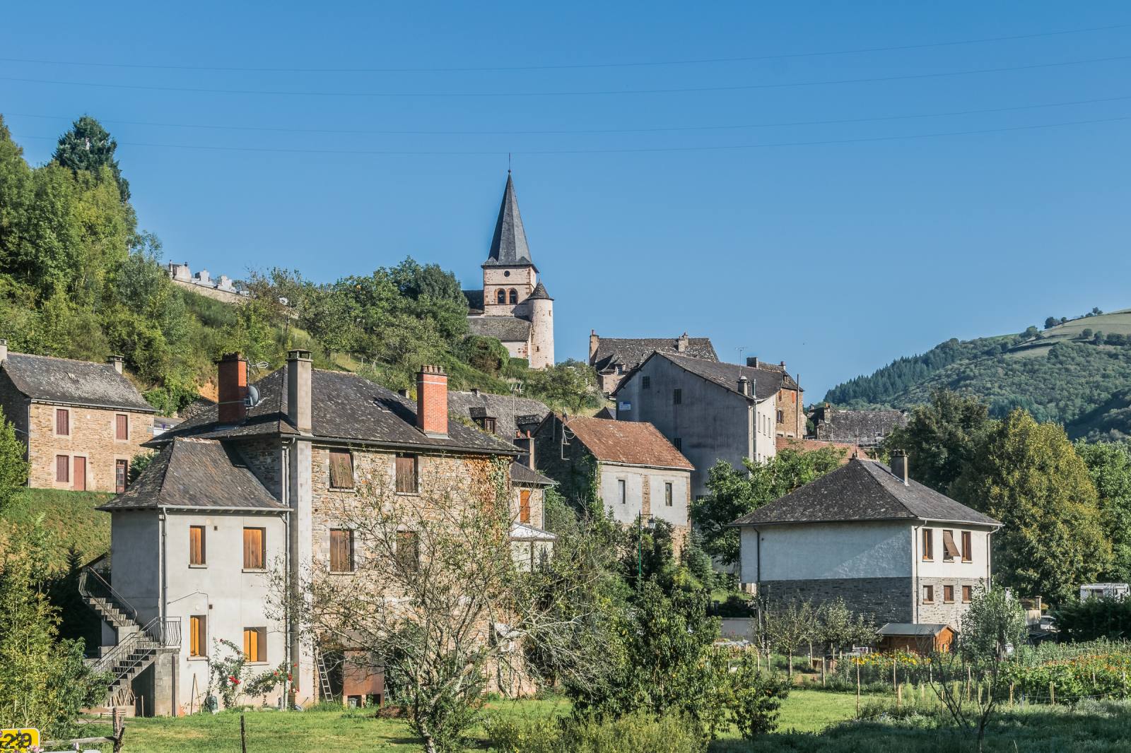 The village of Grand-Vabre in the Dourdou and Lot valley, Aveyron