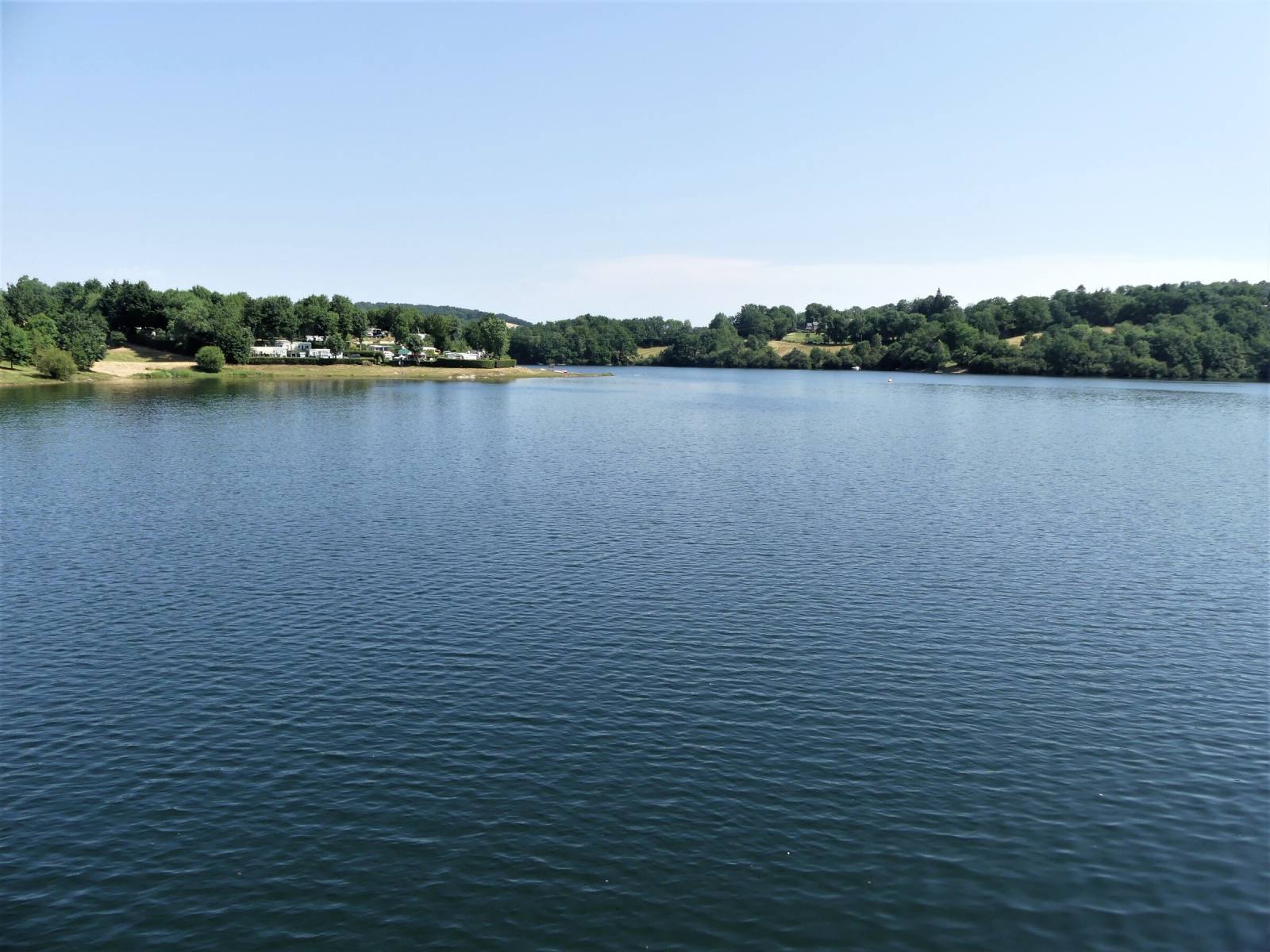 Lac de Pont-de-Salars seen from the dam, on the Lévézou plateau, Aveyron